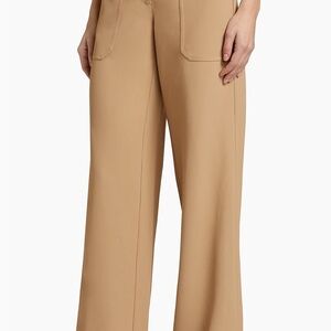 Veronica Beard Camel Wide-Leg Pants